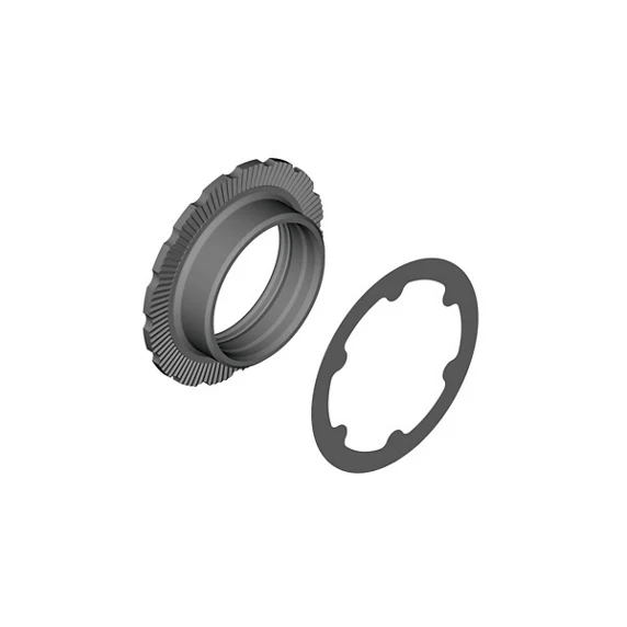 12V SHIMANO XTR FC-M9100 harmaa kampiakselin mutteri ja aluslaatta