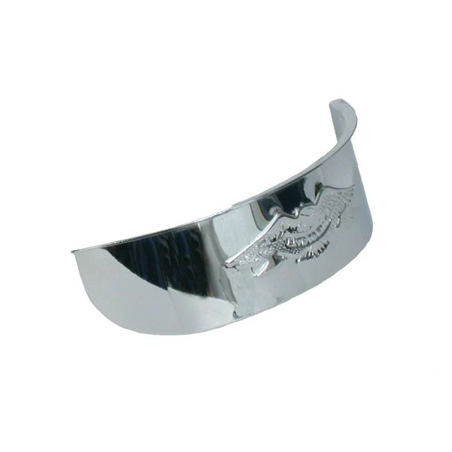 5-3/4" ajovalojen visiiri kohokuvioitu Chrome Harley Davidson
