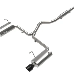 aFe Subaru Forester XT 14-18 H4-2.5L (t) Takeda 2-1/2in to 2-1/4in 304 SS Cat-Back- Black Tip