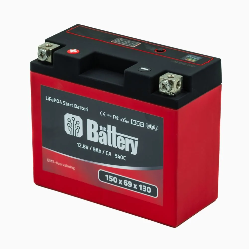 Akku LiFePO4 litium moottoripyörä akku 12B-4 12.8V 9Ah (12ah PBEQ)