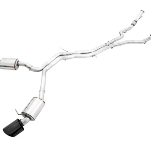 AWE Tuning Audi B9.5 RS 5 Coupe Non-Resonated Touring Edition Exhaust - RS-Style Diamond Black Tips