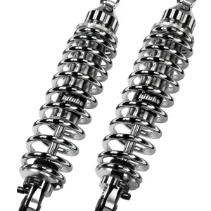 Bitubo WME0 Twinshocks Adjustable: Spring Preload, Rebound, Length 341mm, Chrome Edition