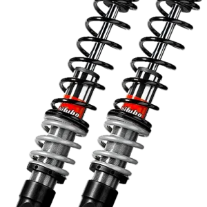 Bitubo YGB0 Twinshocks Rear Adjustable: Spring Preload, Red And Black Springs