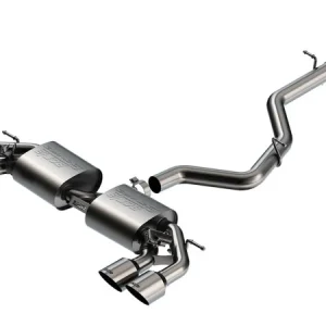 Borla 22-25 Volkswagen Golf R S-type Cat-Back Exhaust - Dual 4.5in Stainless Brushed Tips w/ Logo