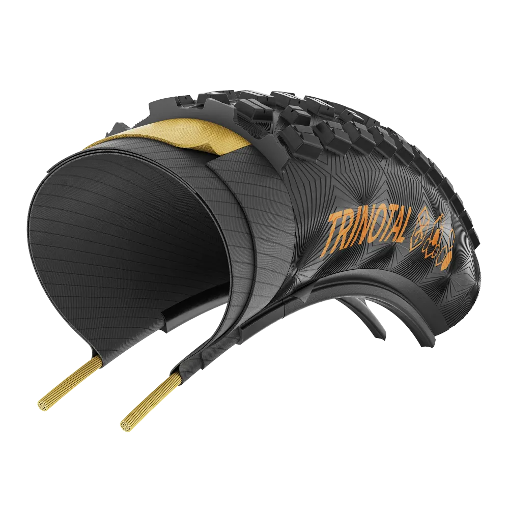 CONTINENTAL TRINOTAL Trail Grip 29x2.40 Tubeless Ready Soft Musta rengas