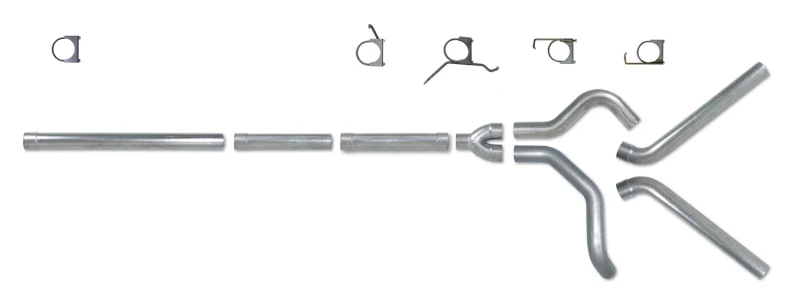 Diamond Eye KIT 4in Catback MFLR RPLCMENT PIPE DUAL AL: 2004.5-2007.5 DODGE CUMMINS 600
