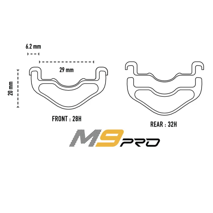 ENVE M9 PRO 29" 29mm taka-vanne