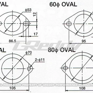 GReddy 60mm Exhaust Oval Gasket
