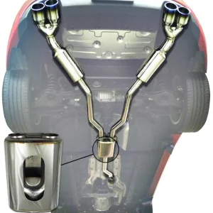 Injen 10-13 Hyundai Genesis Coupe 2.0L(t) 4cyl SS Exhaust w/ 76mm Y-Pipe Resonator/Molded SS Flanges