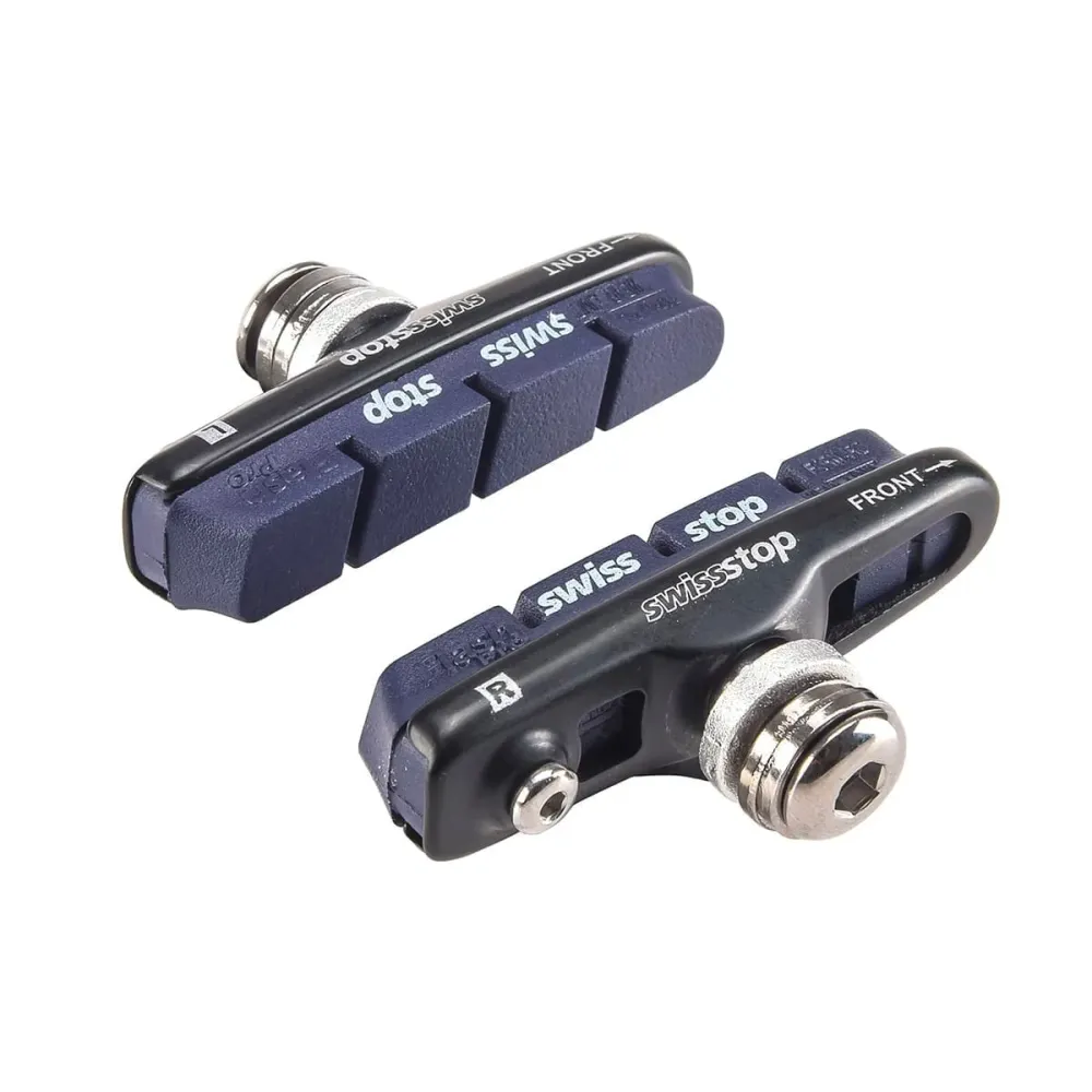 2 kpl SWISS STOP ORGANIC FLASH PRO BLUE alumiiniset luistimen pidikkeet SWISS STOP ORGANIC FLASH PRO BLUE -luistimen pidik...