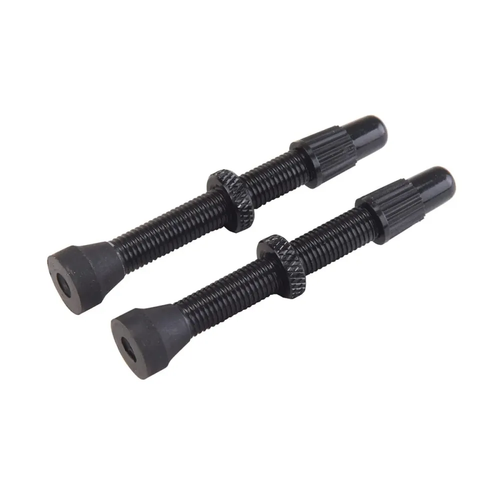 2 kpl VAR Presta-venttiilejä Alumiini 44 mm Musta