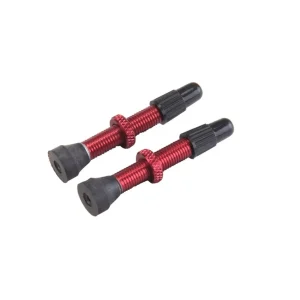 2 kpl VAR Presta-venttiilejä Alumiini 35 mm Punainen