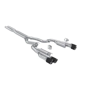 MBRP 2024+ Ford Mustang 5.0L T304 SS 3in Cat-Back Exhaust w/ Quad Carbon Fiber Tips (Valve Delete)