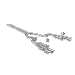 MBRP 2024+ Ford Mustang 5.0L T304 SS 3in Cat-Back Dual Split Exhaust w/ Quad Tips (Valve Delete)