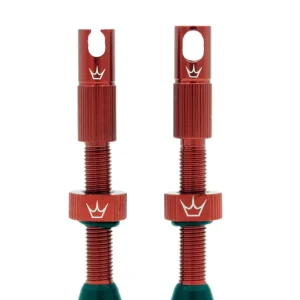PEATY'S x Chris King MK2 Presta 42 mm Tubeless venttiilit (x2) Punainen