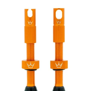 PEATY'S x Chris King MK2 Presta 60 mm Tubeless-venttiilit (x2) Oranssi (x2)