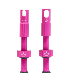 PEATY'S x Chris King MK2 Presta 60 mm Tubeless-venttiilit (x2) Vaaleanpunainen (x2)
