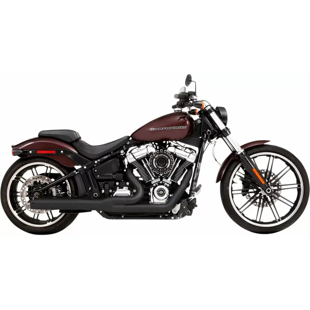 Rinehart 2-into-1 musta M8 pakoputkisto Harley:lle