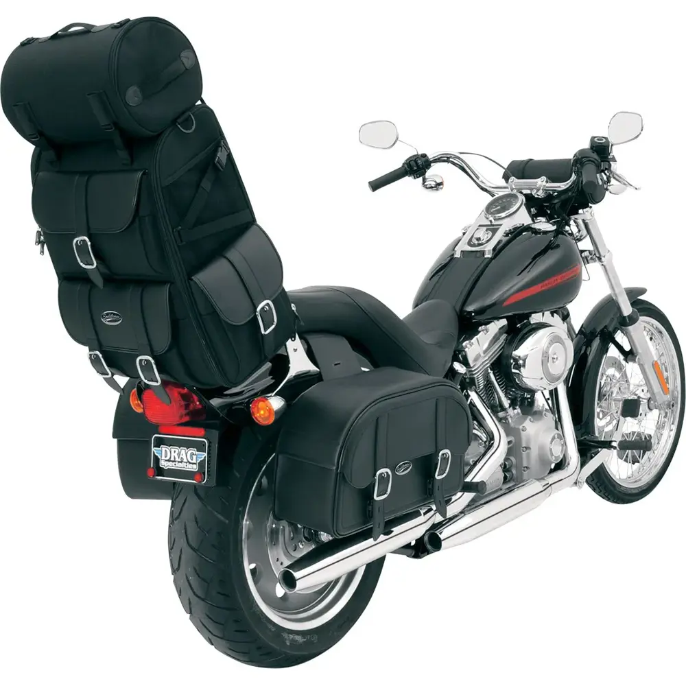 Saddlemen S3500 Deluxe -moottoripyörän sissy bar -laukku