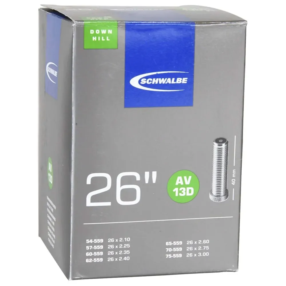 SCHWALBE DOWNHILL AV 13D 26x2.10/3.00 Butyyli Schrader 40 mm sisäputki