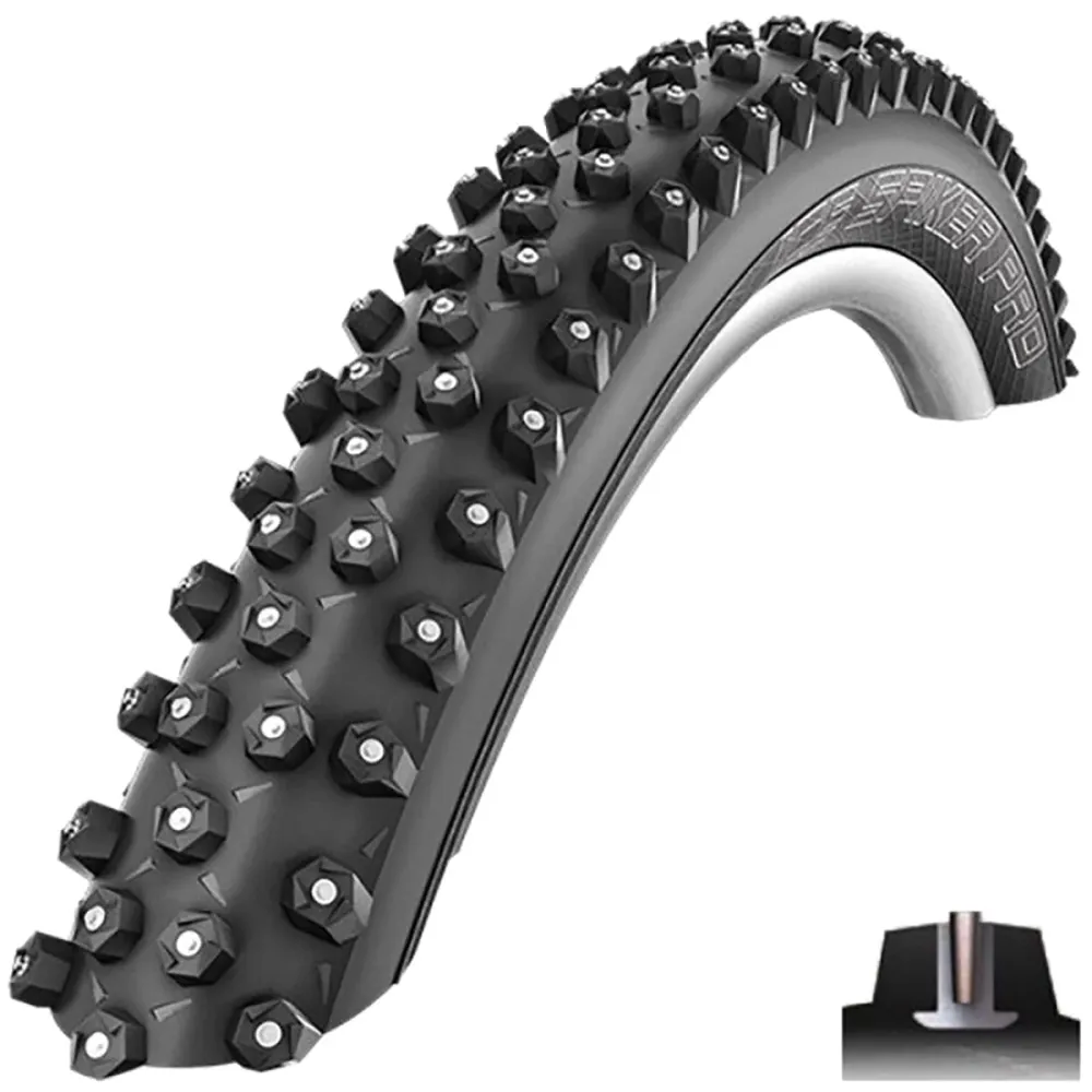 SCHWALBE ICE SPIKER PRO 29x2.60 DD RACEGUARD Tubeless Ready Soft Musta rengas