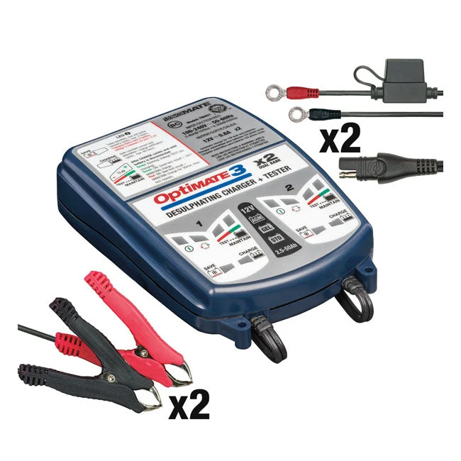 TecMate Optimate 3 X 2 12 V akkulaturi