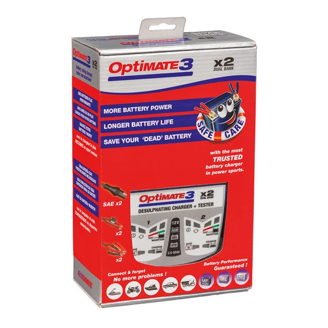 TecMate Optimate 3 X 2 12 V akkulaturi