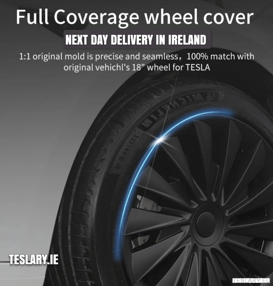 Tesla Model 3+ Highland 18" Blade Style -pyöränkapselit - mattamusta