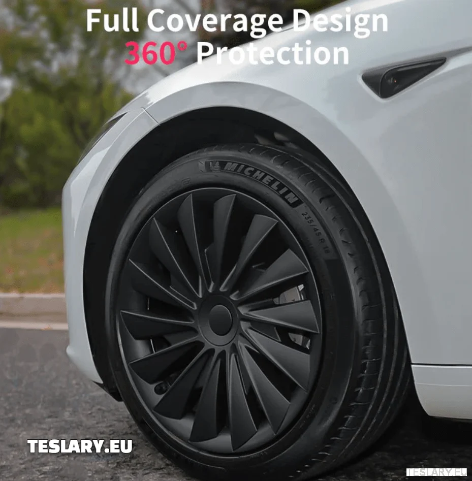 Tesla Model 3+ Highland 18" Blade Style -pyöränkapselit - mattamusta