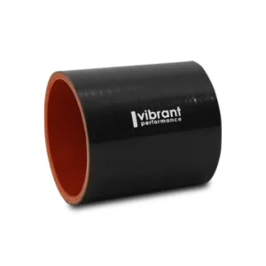 Vibrant 2-3/8in I.D. x 3in Long Gloss Black Silicone Hose Coupling