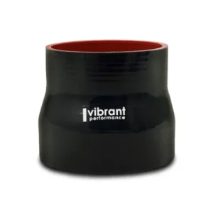 Vibrant 4 Ply Aramid Reducer Coupling 1.75in Inlet x 1.25 Outlet x 3in Length - Black