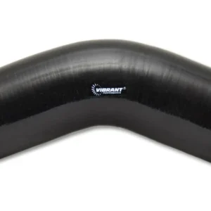 Vibrant 4 Ply Reinforced Silicone Elbow Connector - 3.25in I.D. - 45 deg. Elbow (BLACK)