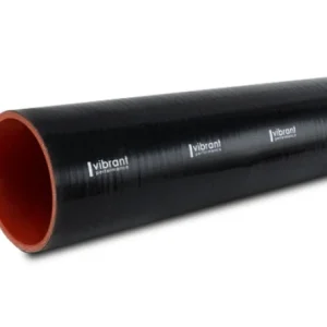 Vibrant Silicone Straight Hose Coupler 2.375in ID x 12.00in Long - Gloss Black