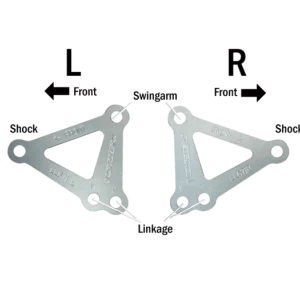 Vortex Racing 99-01,03-05 Yamaha YZF-R6,06-09 YZF-R6 S Lowering Link Kit- Silver