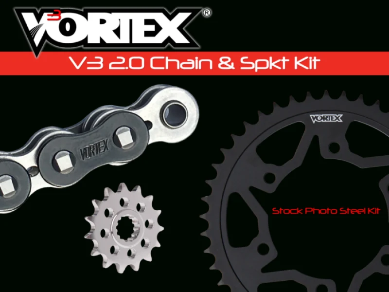 Vortex Racing V3 2.0 Chain and Sprocket Kit 3273-15,251AK-42,520SX3-112- Black