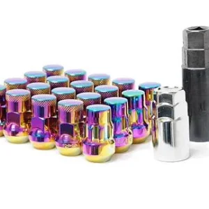 Wheel Mate Muteki SR35 Close End Lug Nuts w/ Lock Set - Blue 12x1.25 35mm