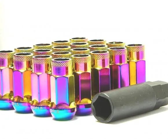 Wheel Mate Muteki SR48 Open End Locking Lug Nut Set 4 - Red 12x1.50 48mm
