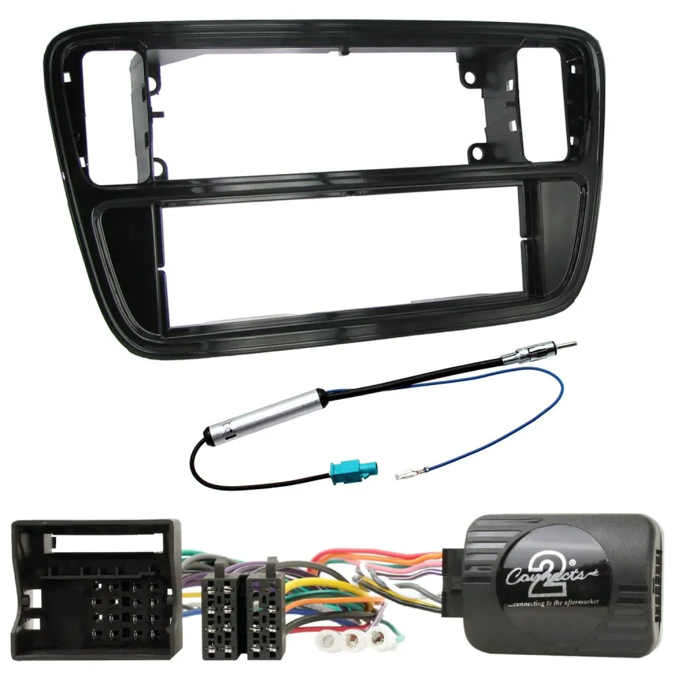1-DIN KIT Mii, Citigo ja Up (Kiiltävä Musta)
